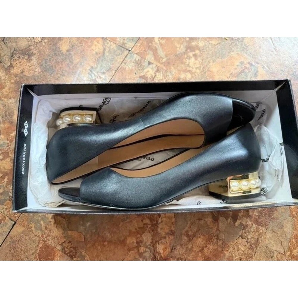 Karl Lagerfeld dress flats - black pearl- women’s 8
